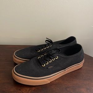 Black and Tan Vans - womens 9, mens 7.5